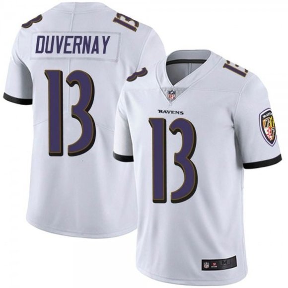 Men's Baltimore Ravens #13 Devin Duvernay White Vapor Untouchable Limited NFL Jersey